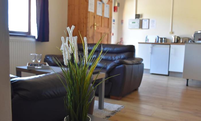 Communal space with kitchenette